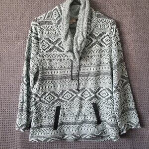 One World Sweater Cowl Neck Pull Over Women's L